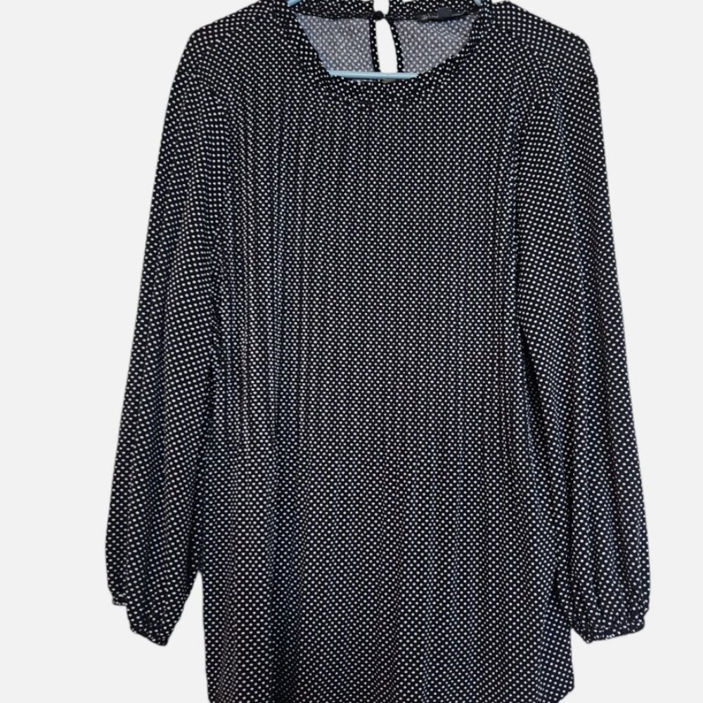 Adrianna Papell  Black Polka Blouse